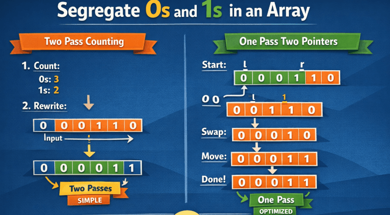 Segregate 0s and 1s (In-Place Sorting)