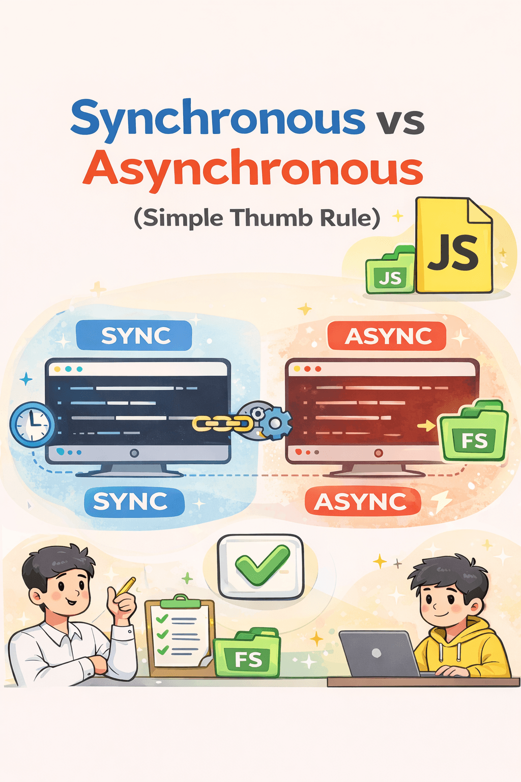 Synchronous vs Asynchronous (Simple Thumb Rule)